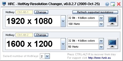 HotKey Resolution Changer 2.1