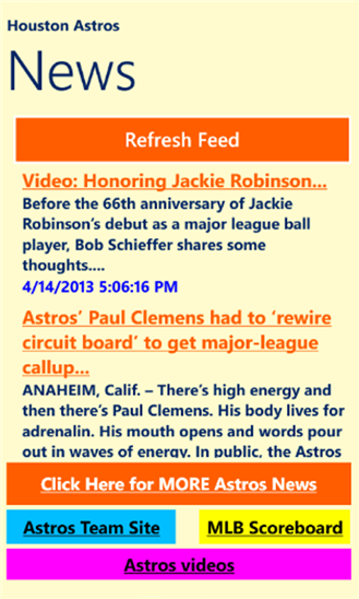 Houston Baseball News 5.1.0.0