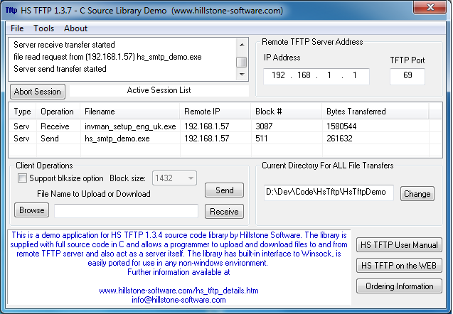 HS TFTP C Source Library 1.3.7