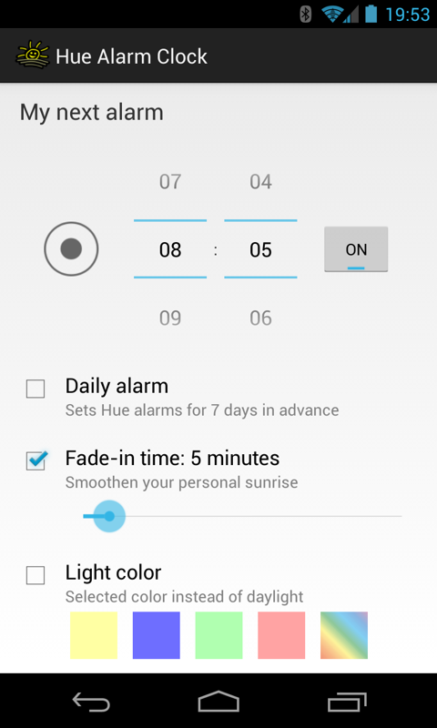 Hue Alarm Clock 1.8.1