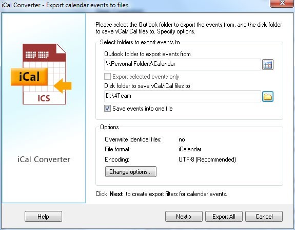 iCal Converter for Microsoft Outlook 1.00