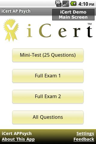 iCert AP Psych Practice Exam 2.02