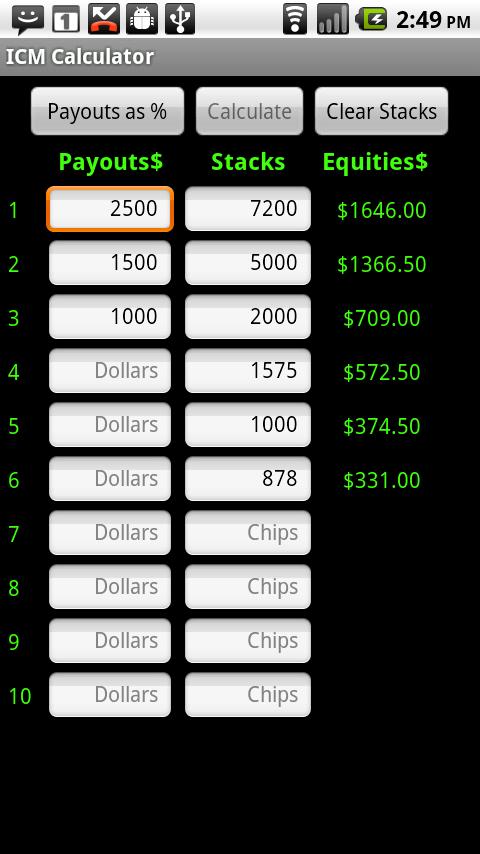 ICM Poker Deal Calculator 1.5