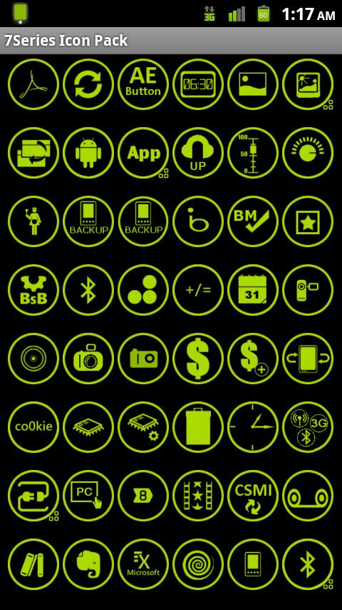 Icon Pack - 7 Green Any Cut 1.0