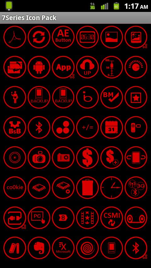 Icon Pack - 7 Red Any Cut 1.0