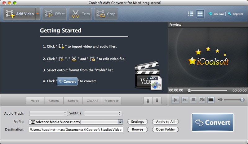 iCoolsoft AMV Converter for Mac 5.0.6