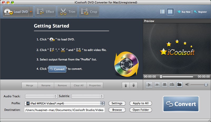 iCoolsoft DVD Converter for Mac 5.0.8