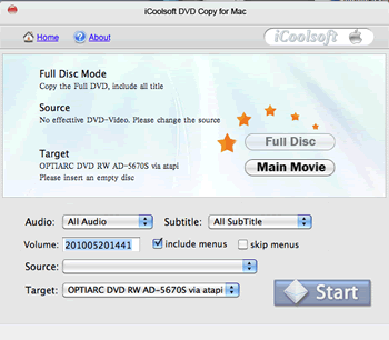 iCoolsoft DVD Copy for Mac 3.1.08