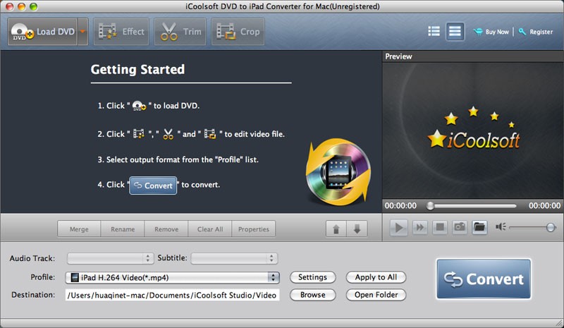 iCoolsoft DVD to iPad Converter for Mac 5.0.8