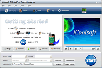 ICoolsoft DVD to iPod Touch Converter 3.1.12