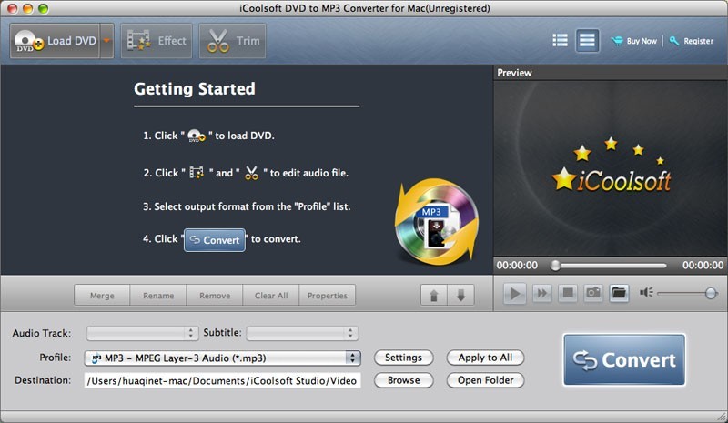 iCoolsoft DVD to MP3 Converter for Mac 5.0.6