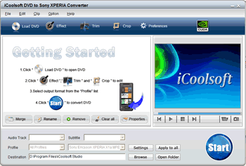ICoolsoft DVD to Sony XPERIA Converter 3.1.12