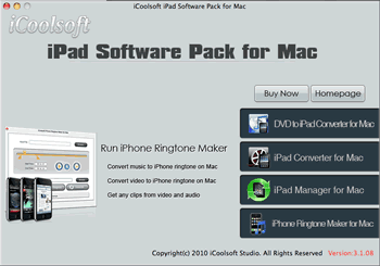iCoolsoft iPad Software Pack for Mac 3.1.16