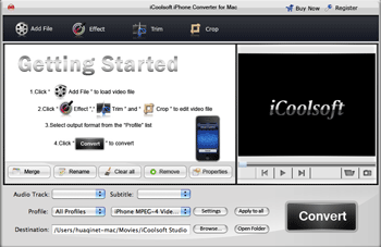 iCoolsoft iPhone Converter for Mac 3.1.10