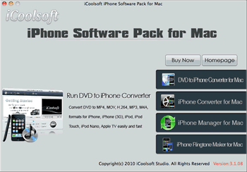 iCoolsoft iPhone Software Pack for Mac 3.1.12