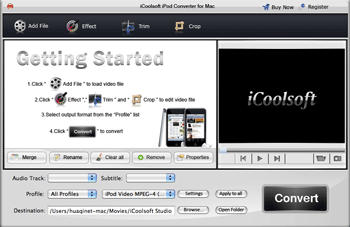 iCoolsoft iPod Converter for Mac 3.1.10