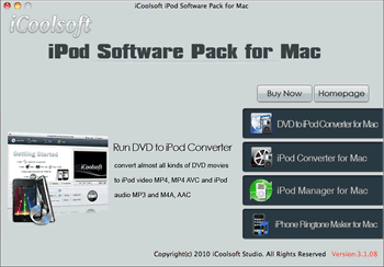iCoolsoft iPod Software Pack for Mac 3.1.12