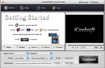 iCoolsoft M2TS Converter for Mac 3.1.08
