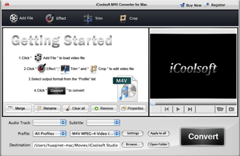 iCoolsoft M4V Converter for Mac 3.1.08