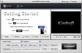 iCoolsoft MP3 Converter for Mac 3.1.10