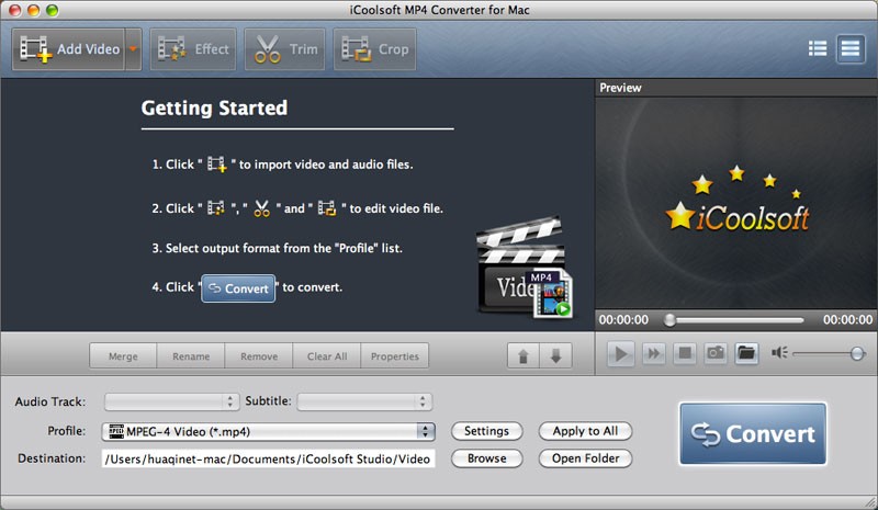 iCoolsoft MP4 Converter for Mac 5.0.8