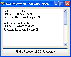 ICQ Password Recovery 2005 5.0
