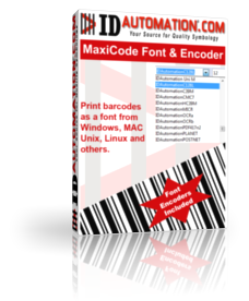 IDAutomation MaxiCode Font and Encoder 10.10