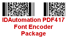 IDAutomation PDF417 Font Encoder Package 13.09