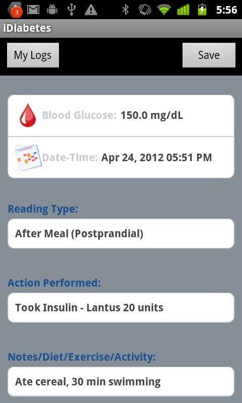 iDiabetes App: Glucose Tracker 2.7.1