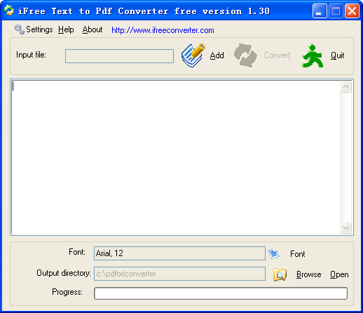 iFree Text to Pdf Converter 1.30