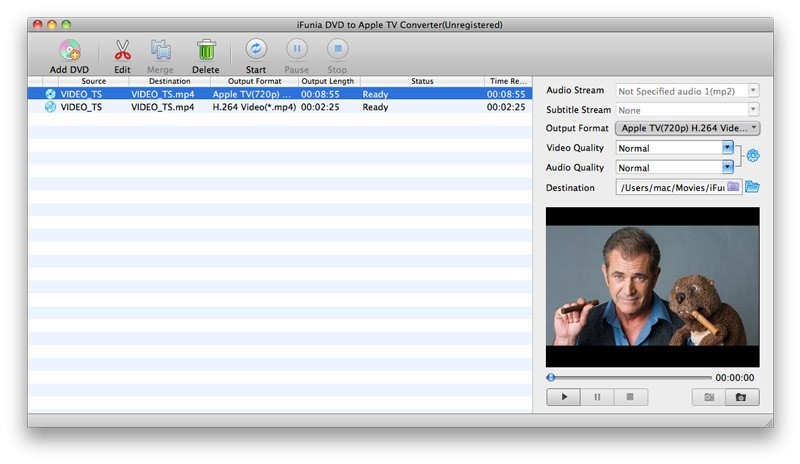 iFunia DVD to Apple TV Converter for Mac 3.9.0