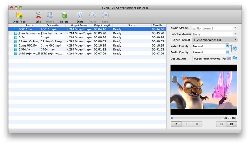 iFunia FLV Converter for Mac 3.9.0