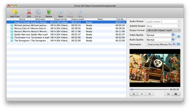 iFunia HD Video Converter for Mac 3.9.0