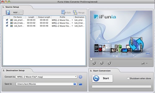 IFunia Video Converter Pro for Mac 2.8.0.0