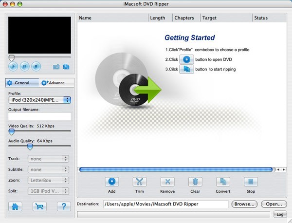 iMacsoft DVD Ripper for Mac 2.5.9.0805