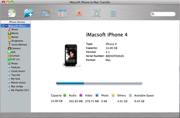 iMacsoft iPhone to Mac Transfer 3.1.7.0514