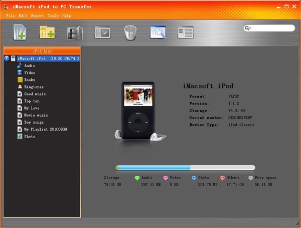 iMacsoft iPod to PC Transfer 3.0.8.0511