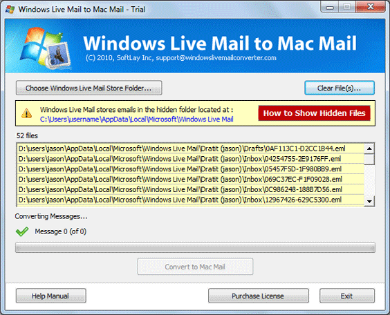 Import EML File to Mac OS X Mail 4.7