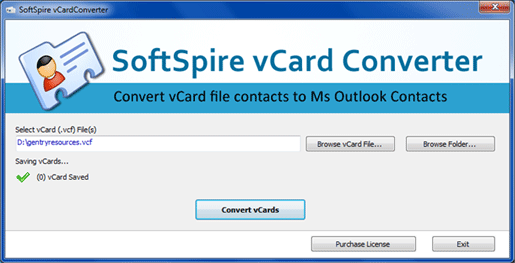 Import vCard to Outlook 2010 4.0