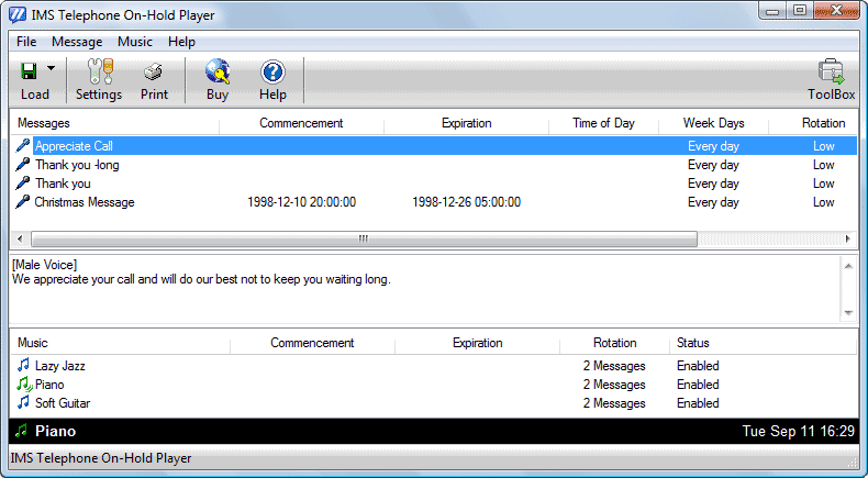 IMS Telephone On-Hold Player 3.13