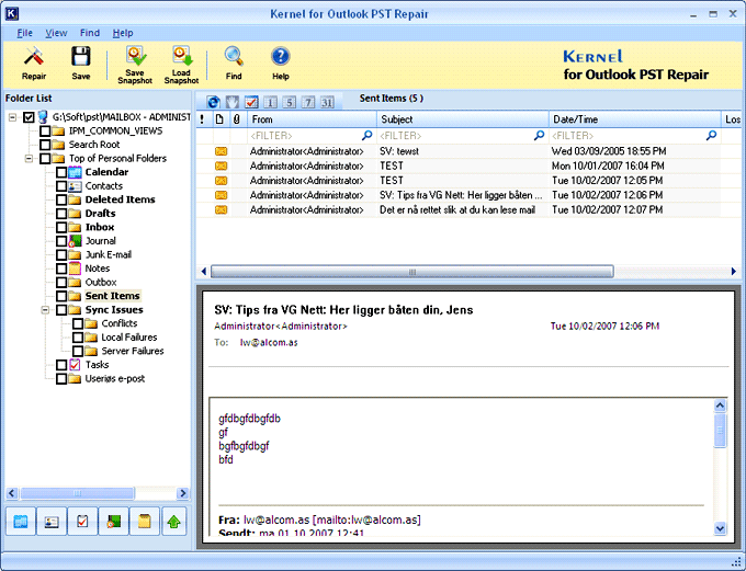 Inbox Repair Tool Outlook 2007 10.10.01