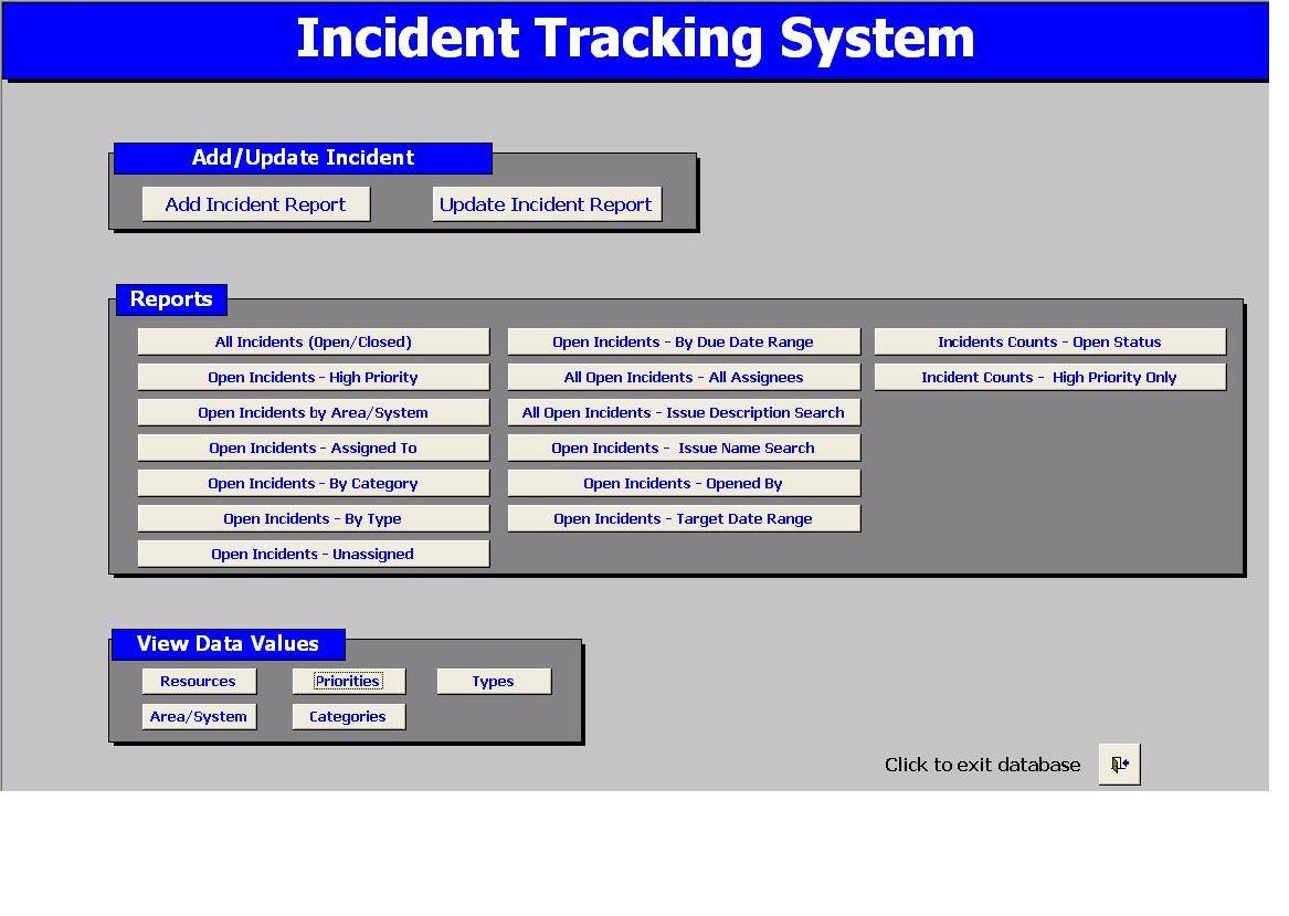 Incident Tracking System 2.1