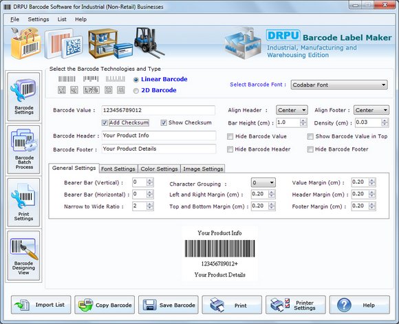 Industrial Barcode Fonts 7.3.0.1