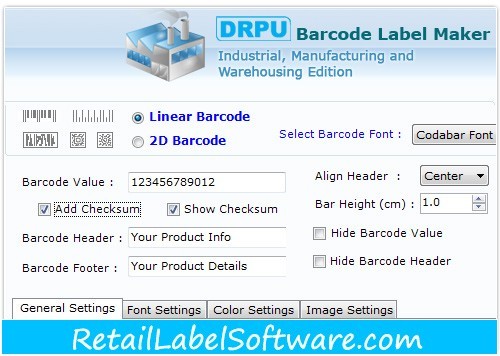 Industrial Barcode Label 7.3.0.1