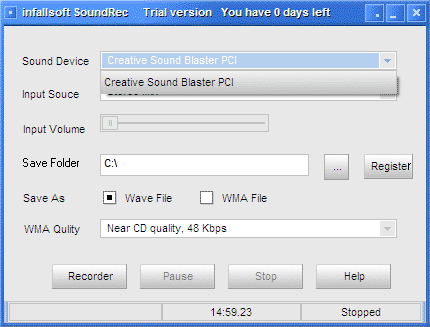 infallsoft Sound Recorder 1.25