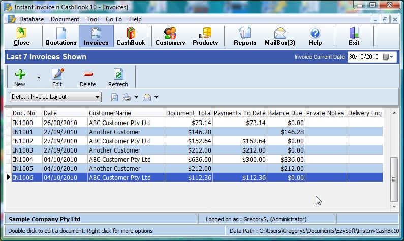 Instant Invoice n Cashbook 10.7.1.16