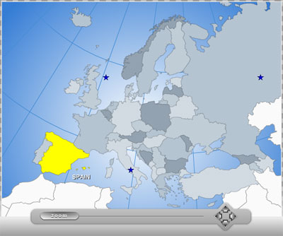 Interactive Flash Map of Europe 1.0
