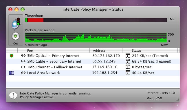 InterGate Policy Manager for Mac OS X 9.3.6