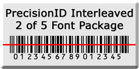Interleaved 2 of 5 Barcode Fonts 3.0