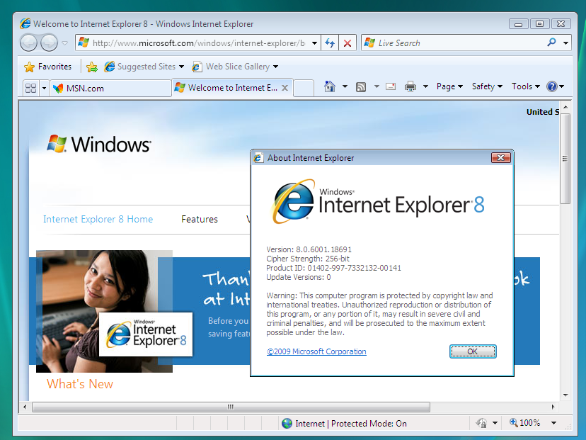 Internet Explorer 8 for Windows Vista 64-bit and Windows Server 2008 64-bit 1.0